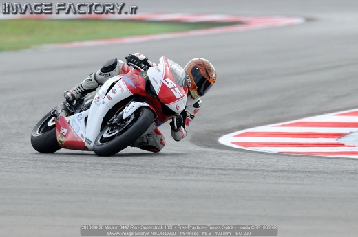 2010-06-26 Misano 0447 Rio - Superstock 1000 - Free Practice - Tomas Svitok - Honda CBR1000RR